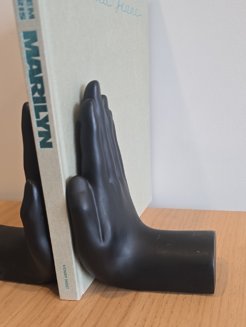 Vintage Black Hand Bookends (Pair) - Picture 2 of 7